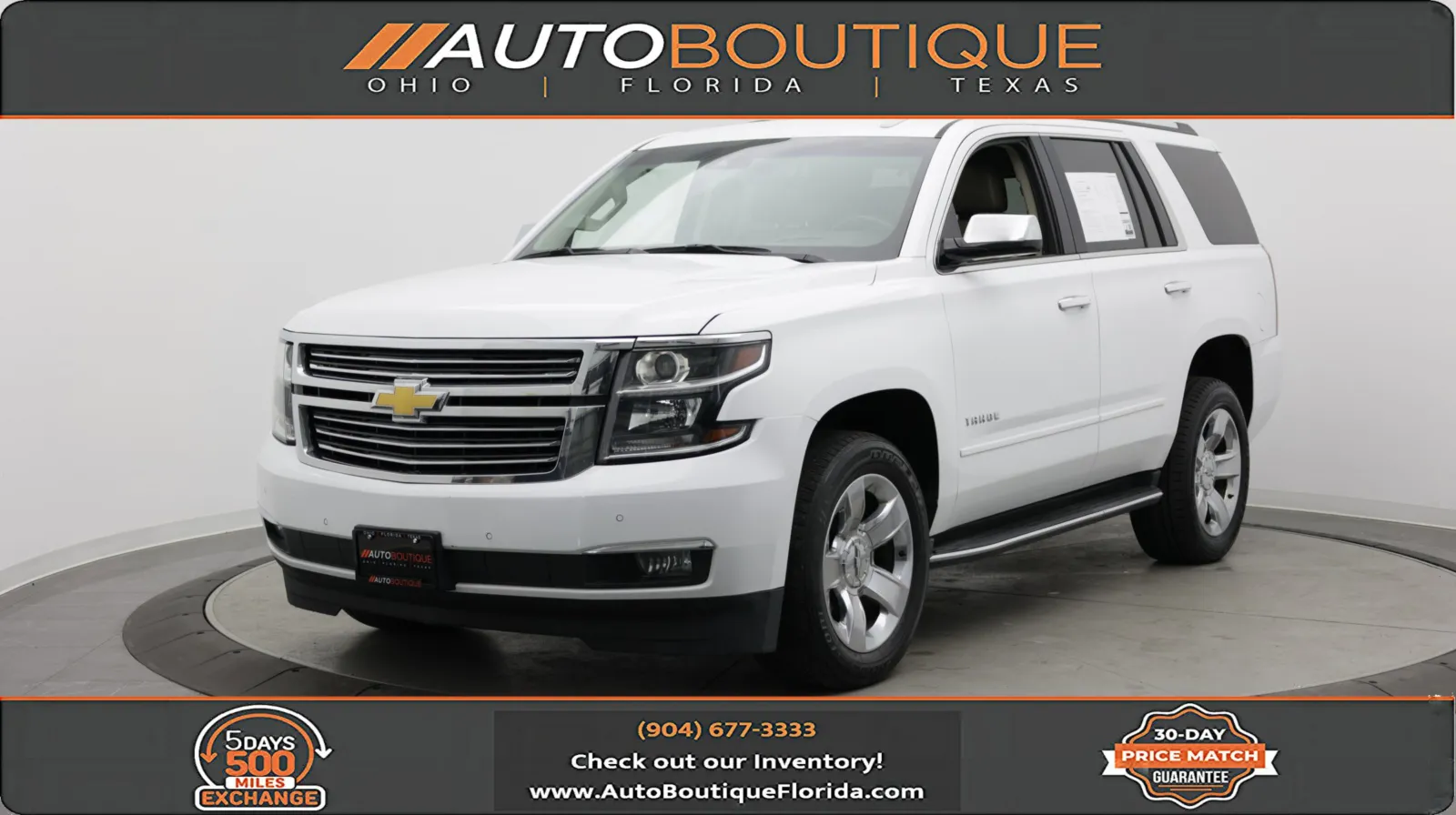 White 2019 Chevrolet Tahoe Premier for sale in Jacksonville, FL