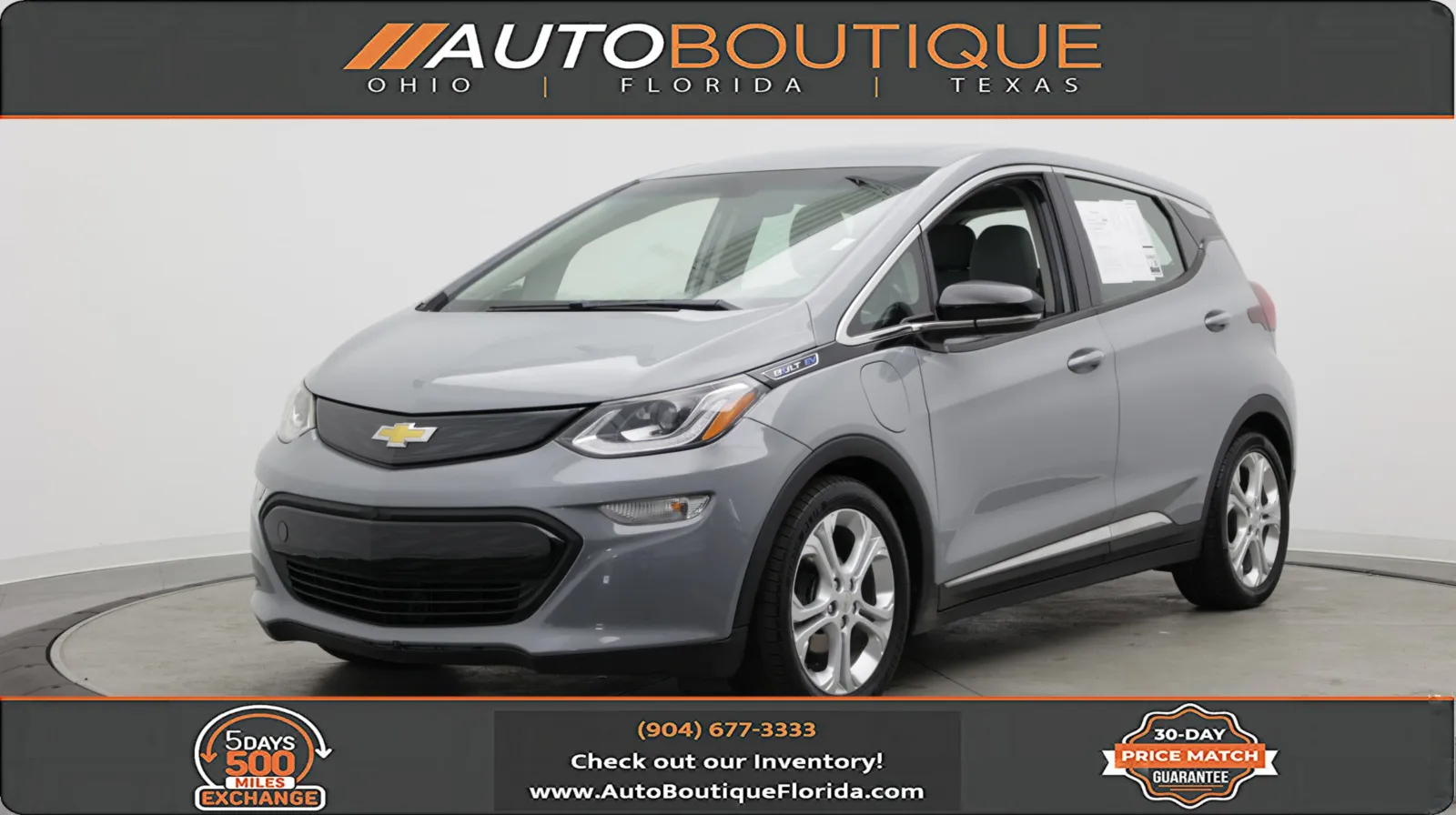 Gray 2021 Chevrolet Bolt EV LT for sale in Jacksonville, FL