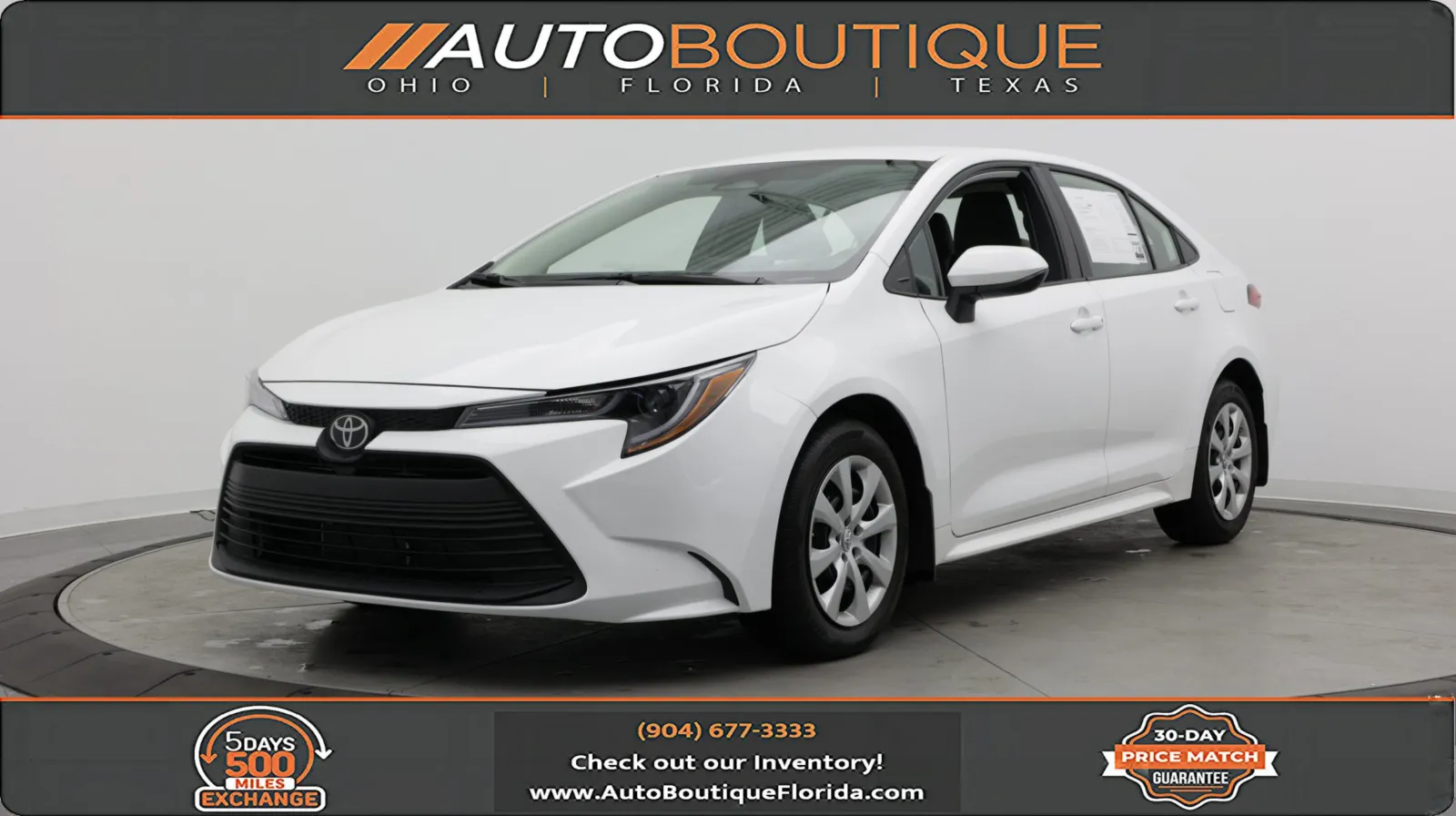 White 2026 Toyota Corolla LE for sale in Jacksonville, FL