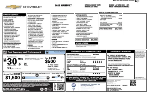 Photos of 2023 Chevrolet Malibu LT for sale in Jacksonville, FL at Auto Boutique Florida