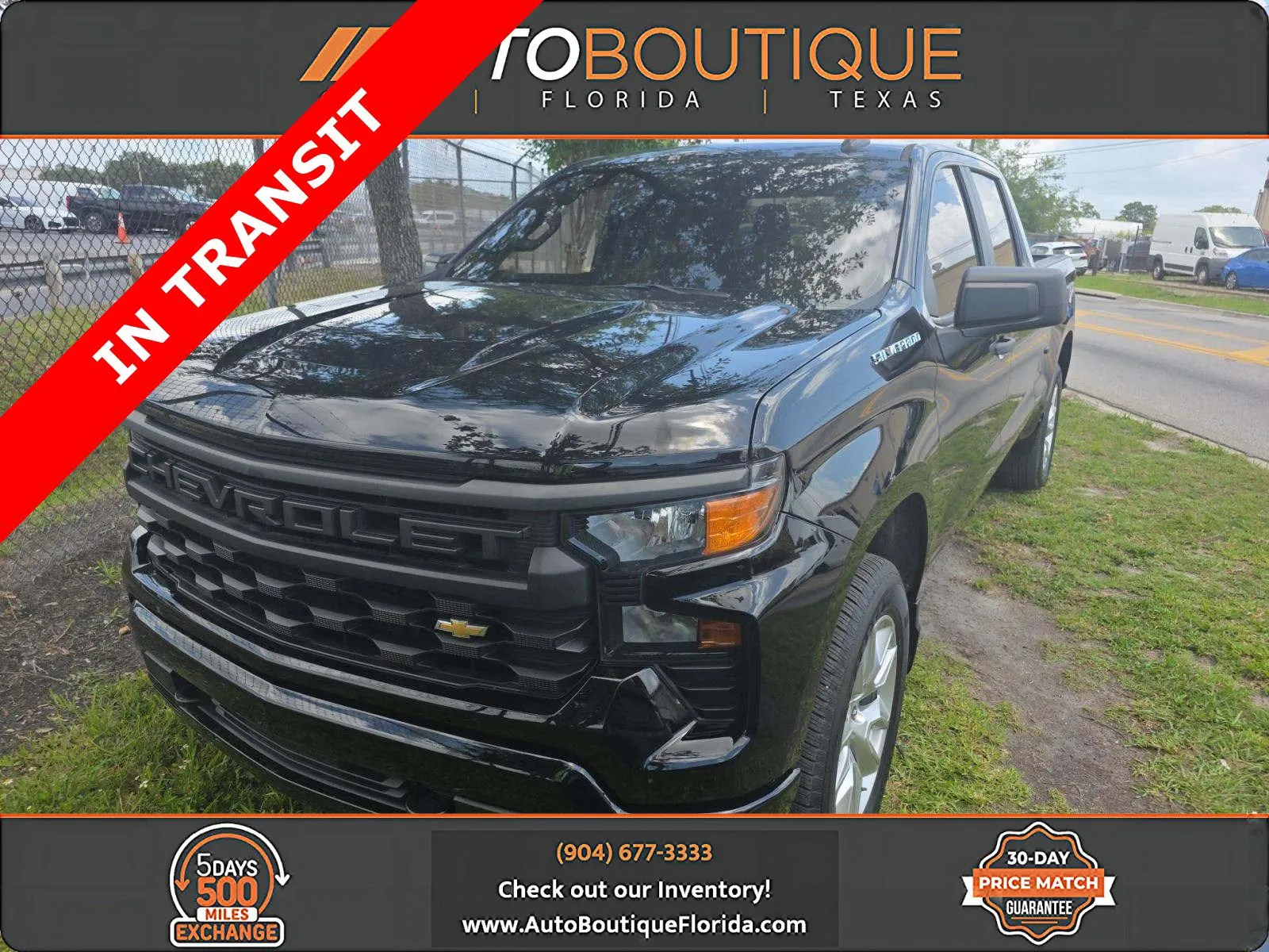Black 2023 Chevrolet Silverado 1500 Custom for sale in Jacksonville, FL