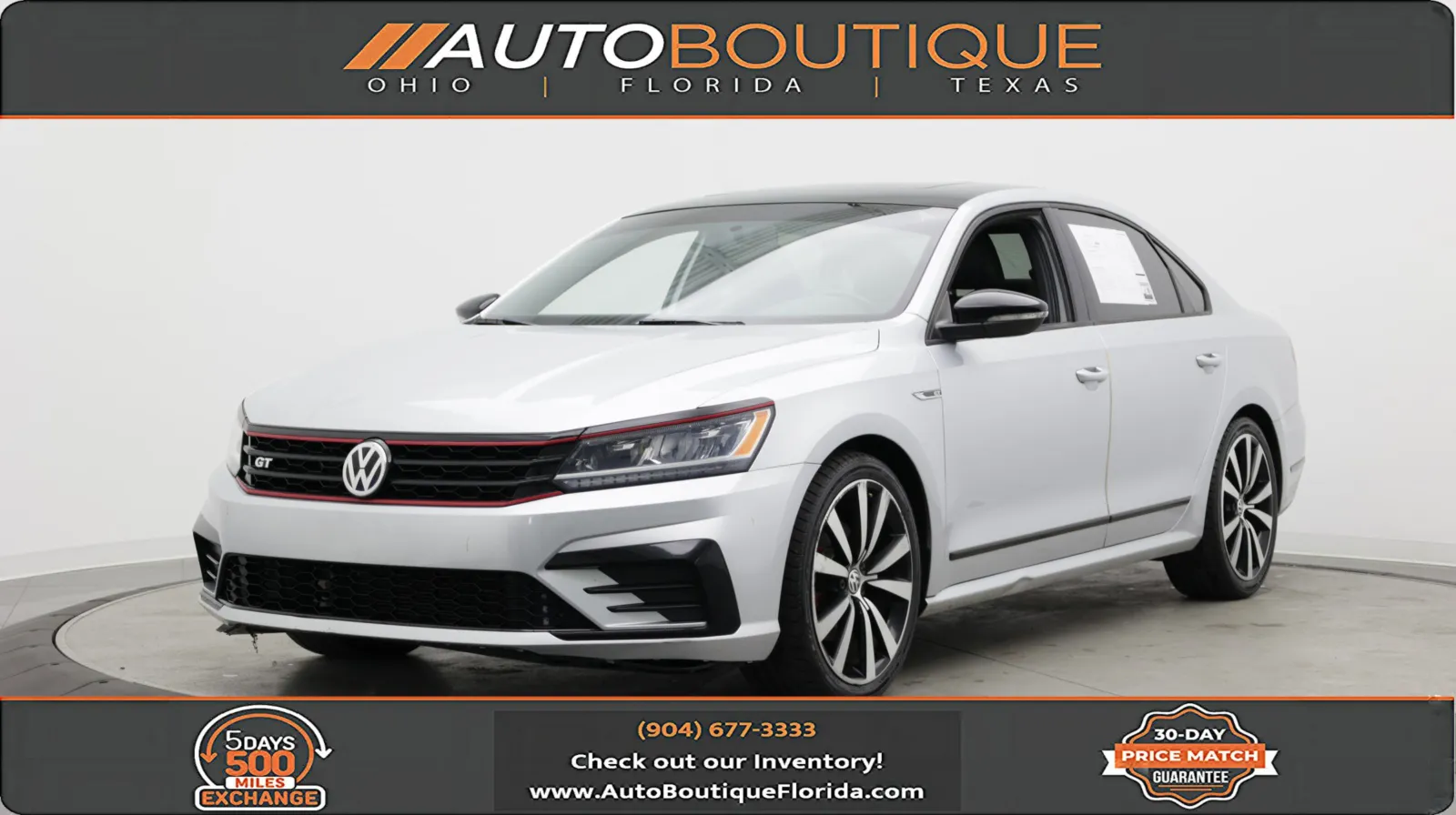 Silver 2018 Volkswagen Passat V6 GT for sale in Jacksonville, FL