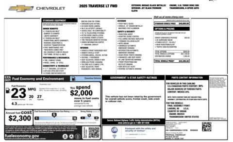 Photos of 2025 Chevrolet Traverse FWD LT for sale in Jacksonville, FL at Auto Boutique Florida