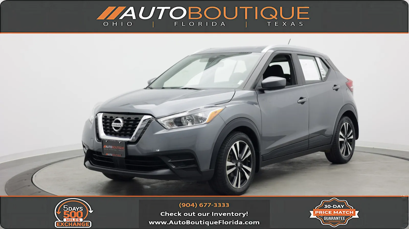 Gray 2020 Nissan Kicks SV for sale in Jacksonville, FL