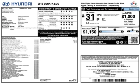 More photos of 2018 Hyundai Sonata Eco at Auto Boutique Florida, FL
