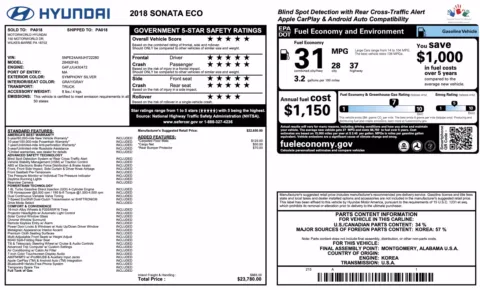 More photos of 2018 Hyundai Sonata Eco at Auto Boutique Florida, FL