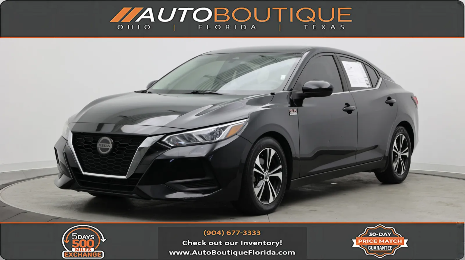 Black 2021 Nissan Sentra SV for sale in Jacksonville, FL
