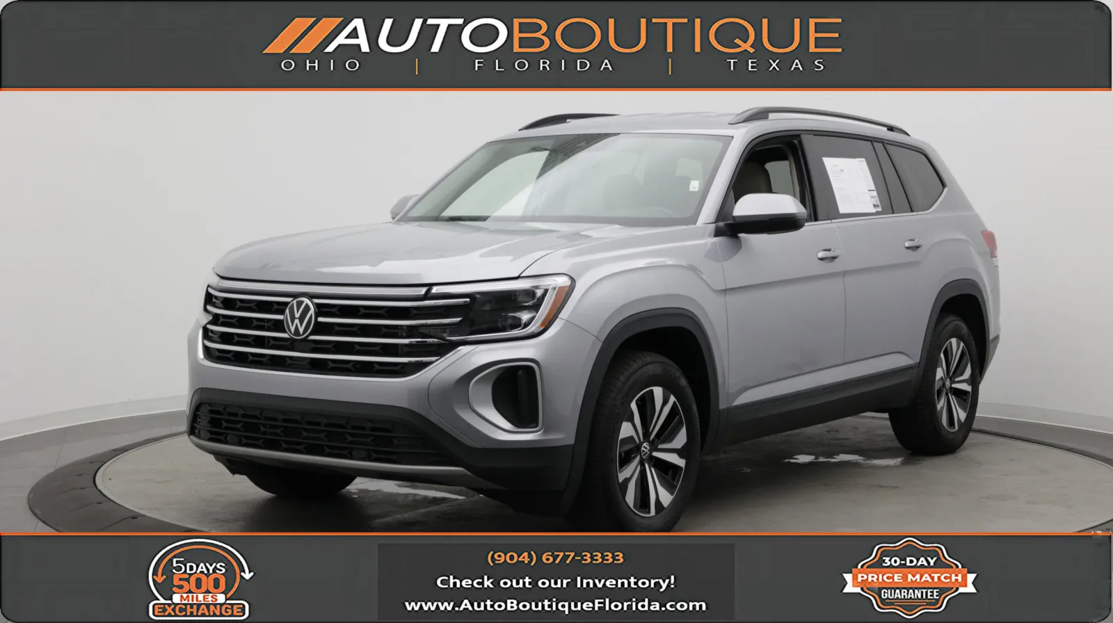 Silver 2026 Volkswagen Atlas 2.0T SE for sale in Jacksonville, FL
