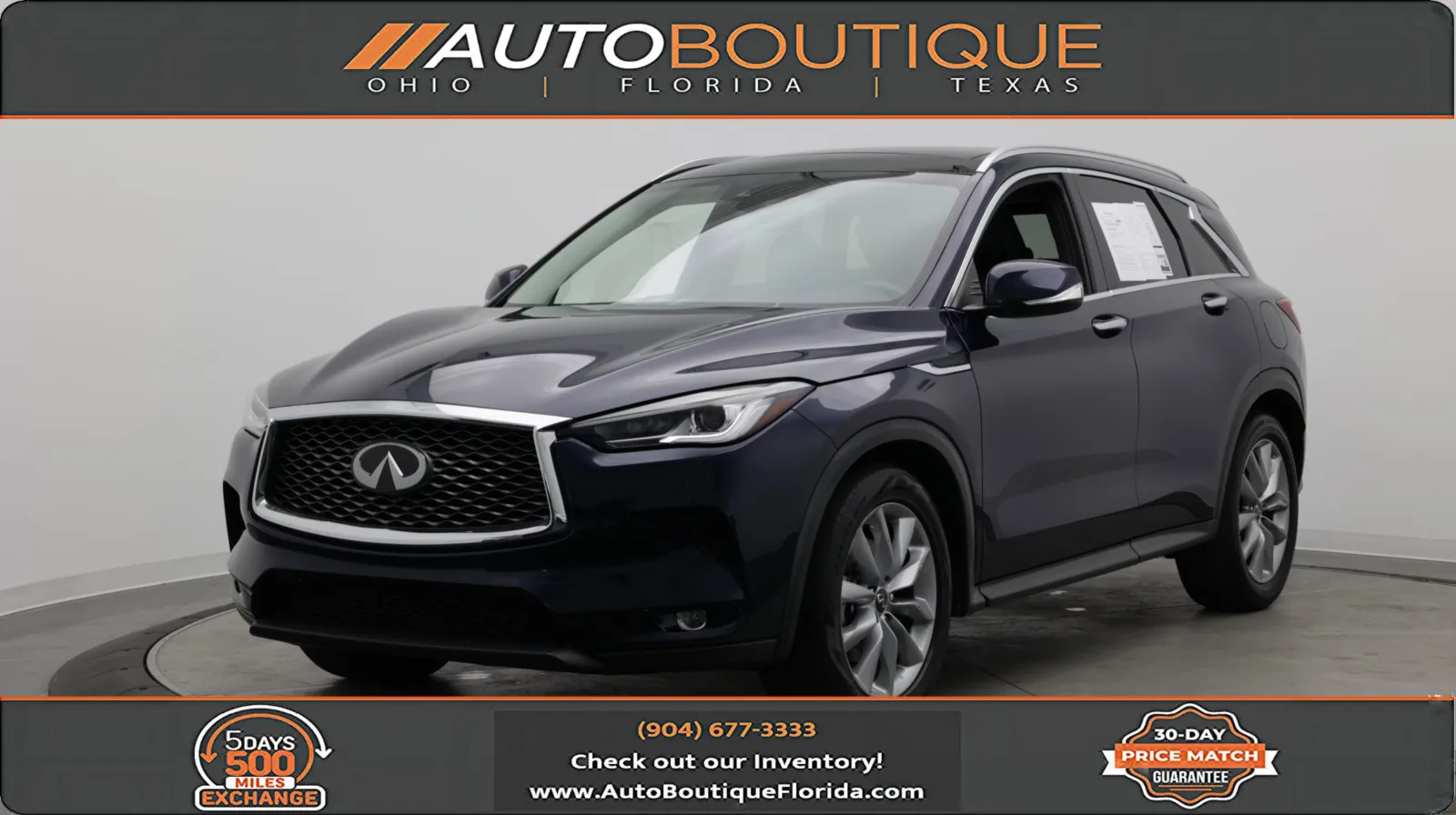 Blue 2022 INFINITI QX50 LUXE for sale in Jacksonville, FL