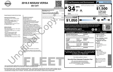 Photos of 2018 Nissan Versa Sedan SV for sale in Jacksonville, FL at Auto Boutique Florida