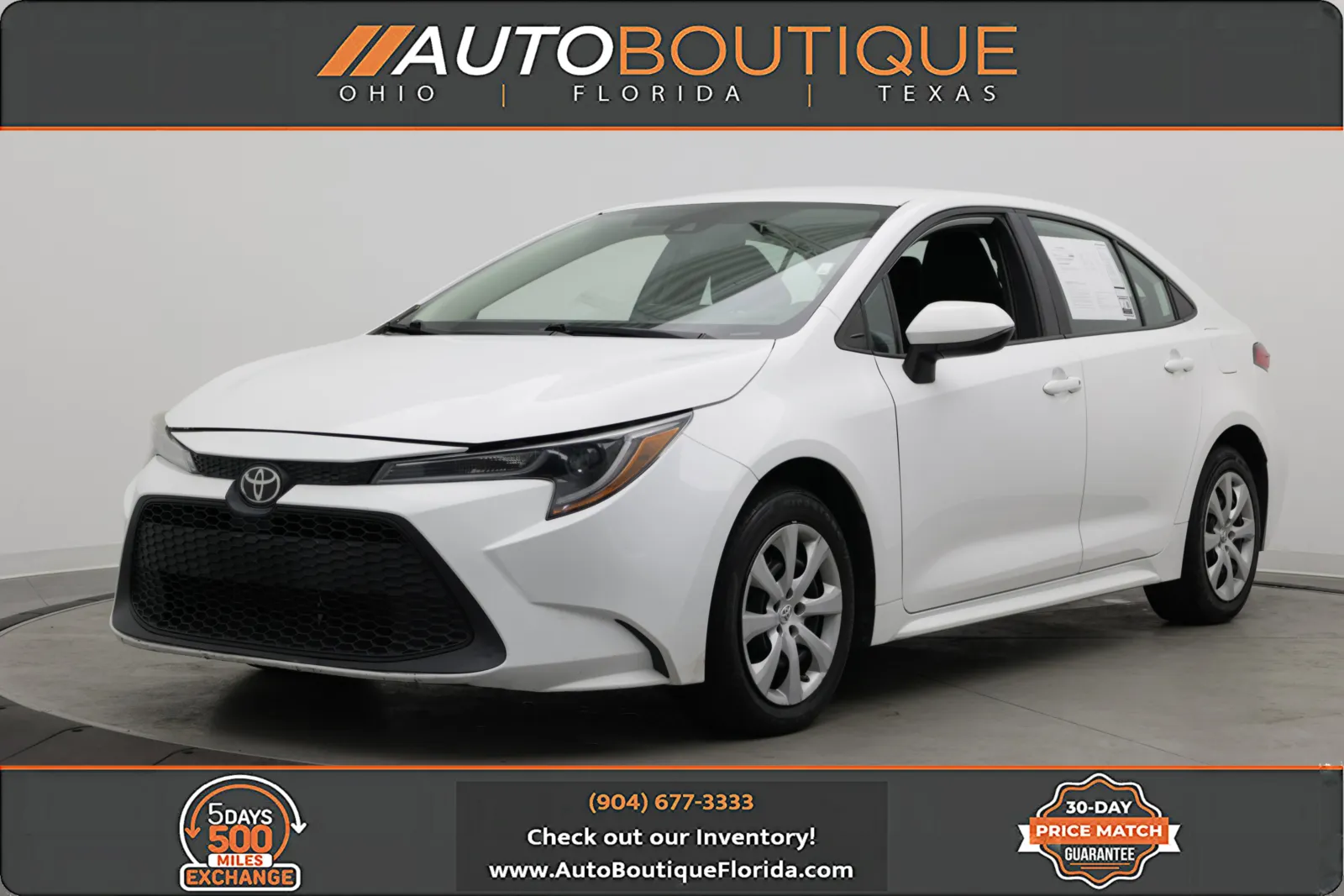 White 2022 Toyota Corolla LE for sale in Jacksonville, FL
