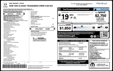 Photos of 2022 Ram 1500 Classic Tradesman for sale in Jacksonville, FL at Auto Boutique Florida