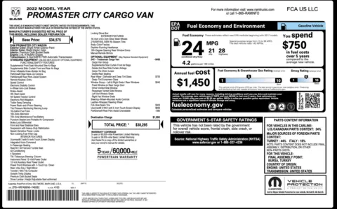 Photos of 2022 Ram ProMaster City Cargo Van Tradesman for sale in Jacksonville, FL at Auto Boutique Florida