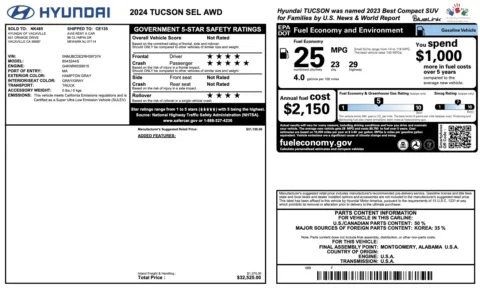 More photos of 2024 Hyundai Tucson SEL at Auto Boutique Florida, FL