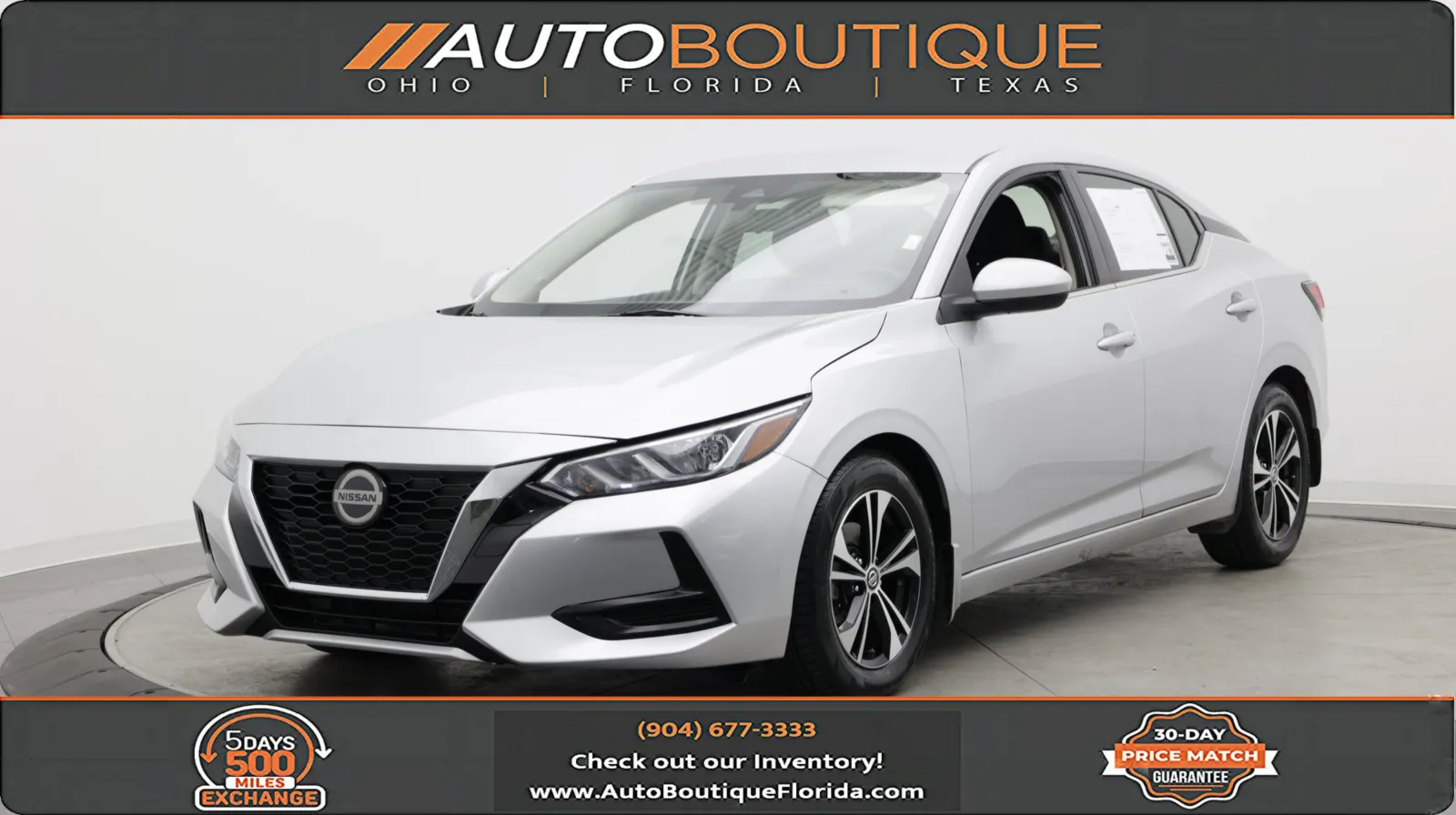 Silver 2021 Nissan Sentra SV for sale in Jacksonville, FL