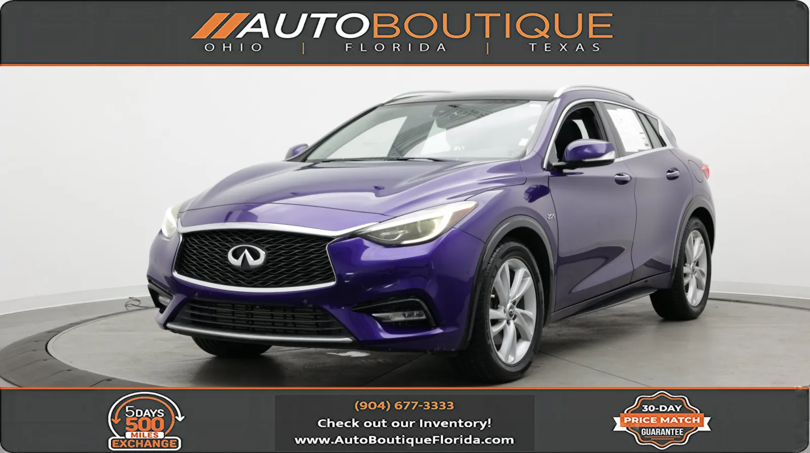 Blue 2018 INFINITI QX30 Premium for sale in Jacksonville, FL