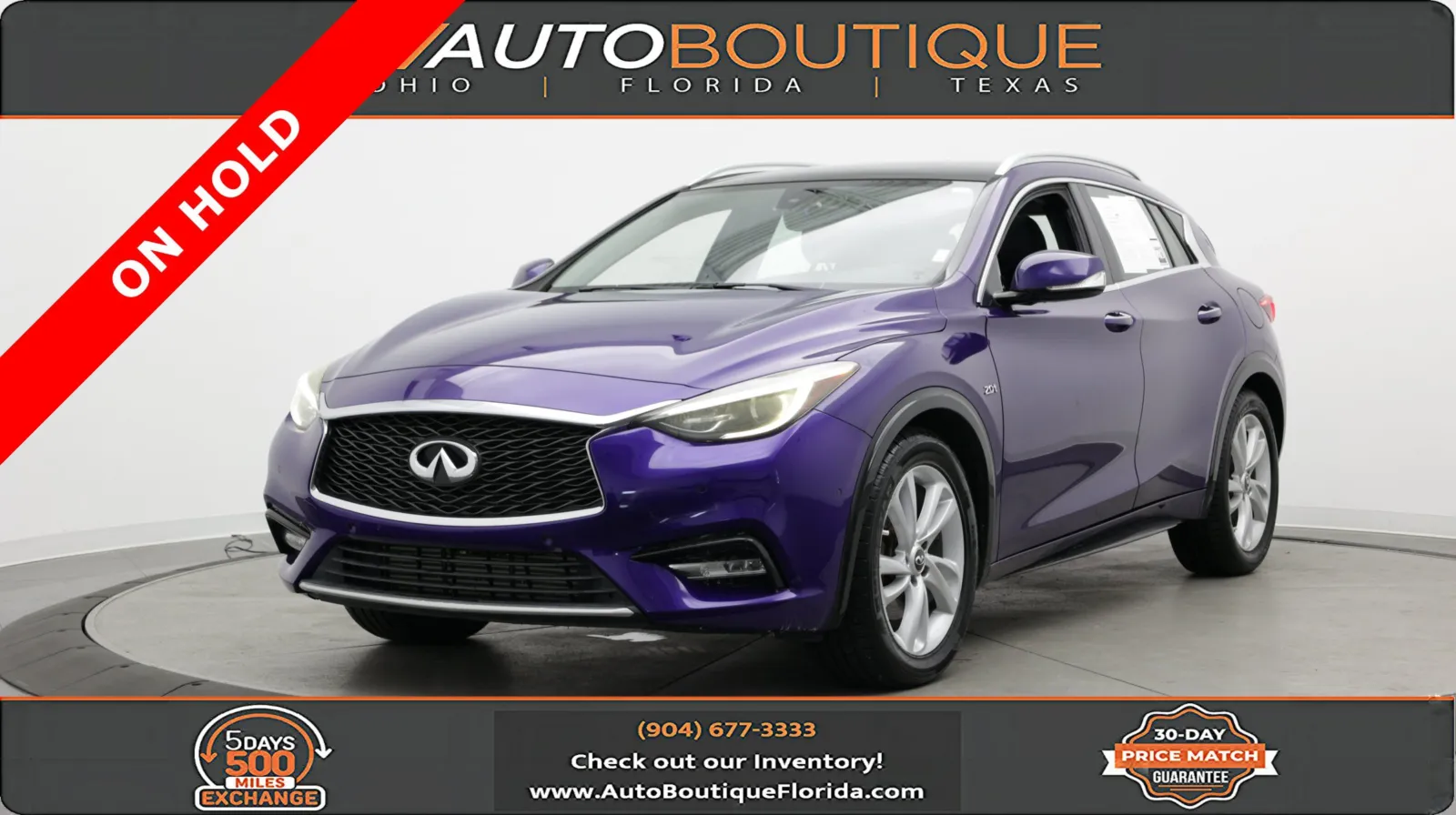 Blue 2018 INFINITI QX30 Premium for sale in Jacksonville, FL