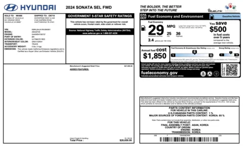 More photos of 2024 Hyundai Sonata SEL at Auto Boutique Florida, FL