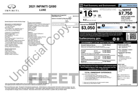 Photos of 2021 INFINITI QX80 LUXE for sale in Jacksonville, FL at Auto Boutique Florida