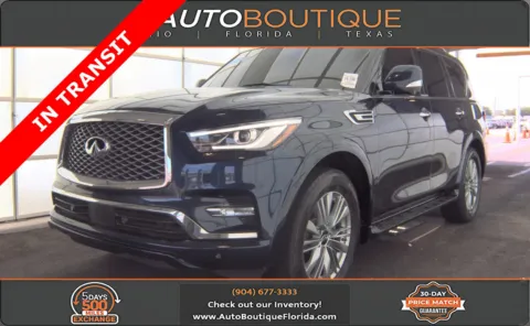 Blue 2021 INFINITI QX80 LUXE for sale in Jacksonville, FL