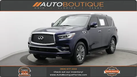 Blue 2021 INFINITI QX80 LUXE for sale in Jacksonville, FL