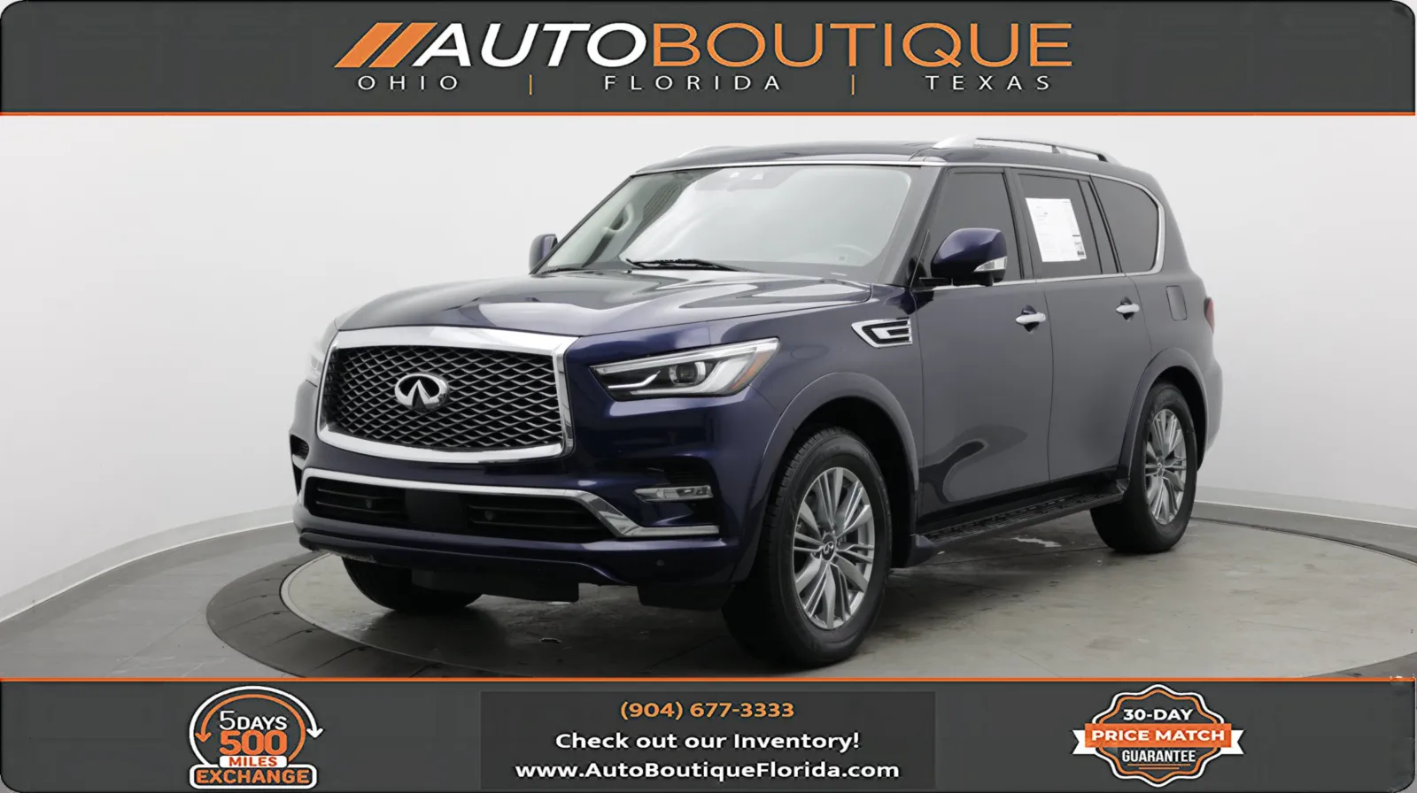 Blue 2021 INFINITI QX80 LUXE for sale in Jacksonville, FL
