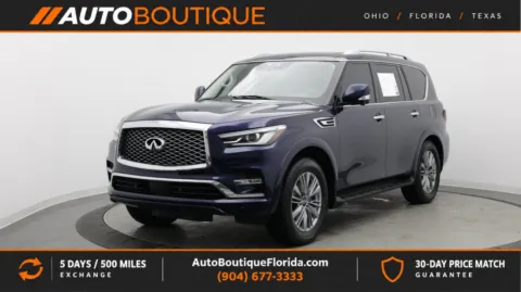 Blue 2021 INFINITI QX80 LUXE for sale in Jacksonville, FL