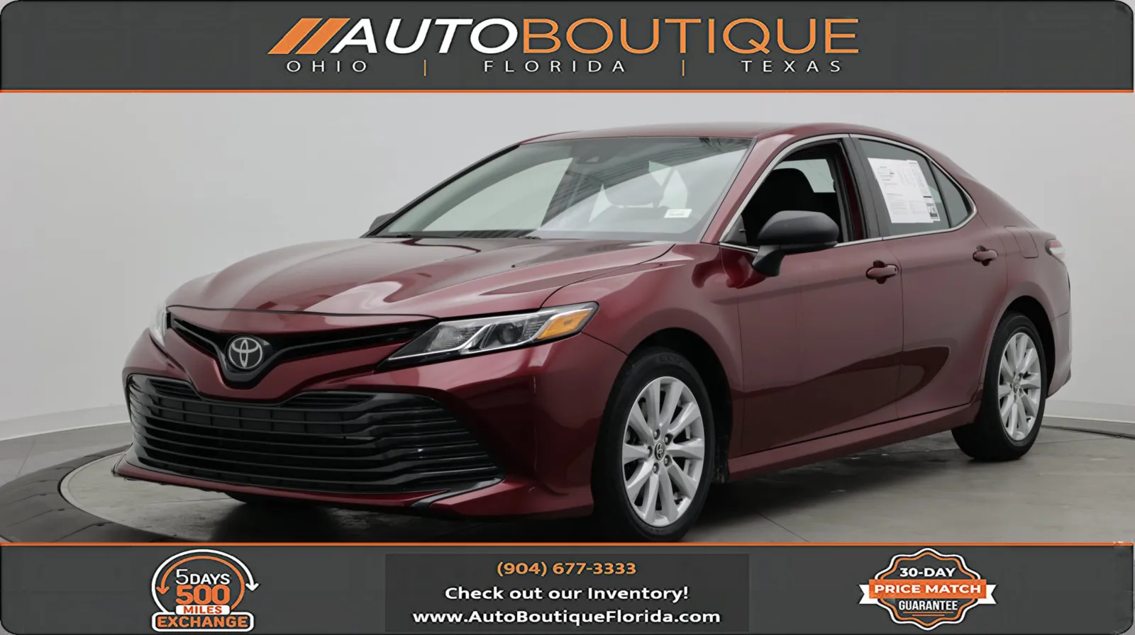 Red 2020 Toyota Camry LE for sale in Jacksonville, FL