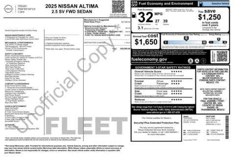 Photos of 2025 Nissan Altima SV for sale in Jacksonville, FL at Auto Boutique Florida