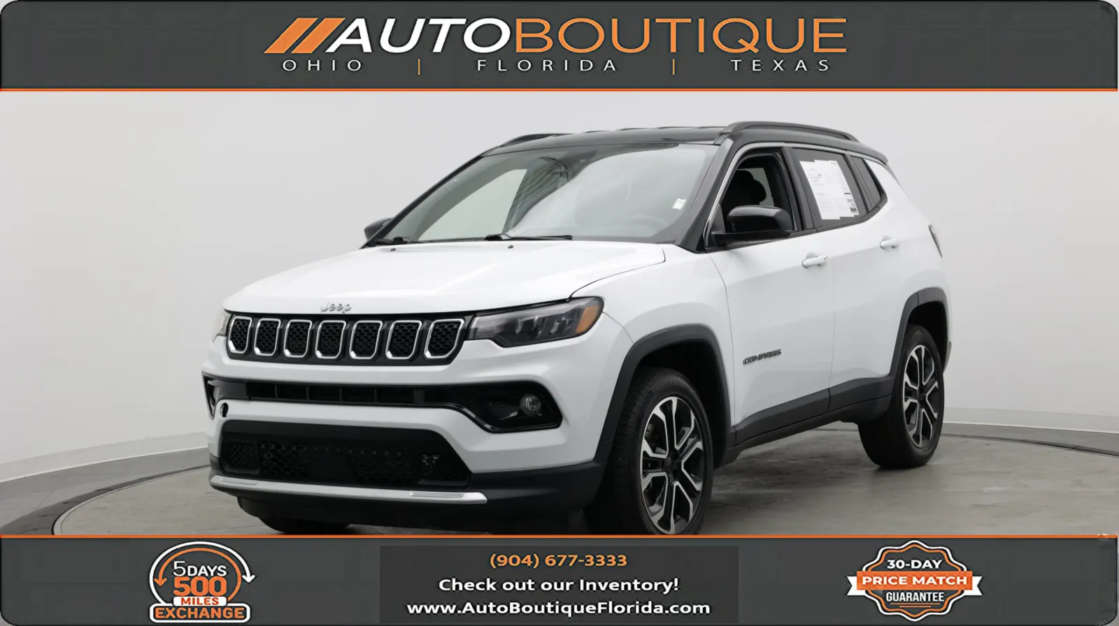 White 2024 Jeep Compass Limited for sale in Jacksonville, FL