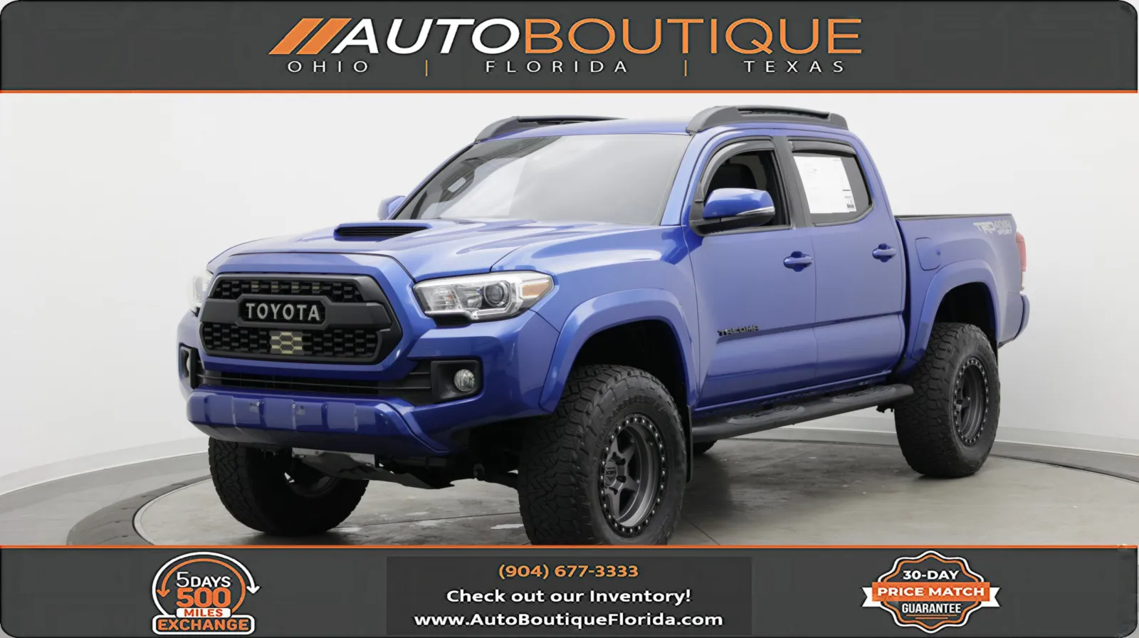 Blue 2018 Toyota Tacoma TRD Sport for sale in Jacksonville, FL