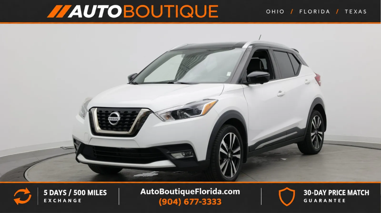 White 2019 Nissan Kicks SR for sale in Jacksonville, FL