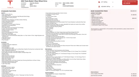 Photos of 2023 Tesla Model 3 for sale in Jacksonville, FL at Auto Boutique Florida