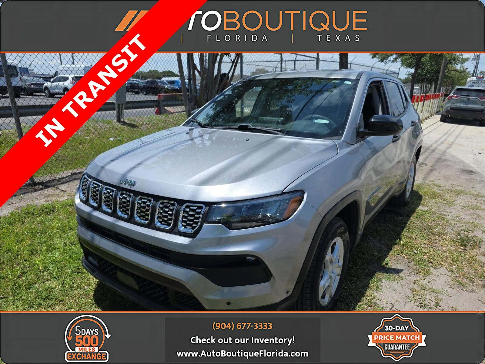 Silver 2022 Jeep Compass Sport for sale in Jacksonville, FL