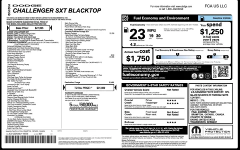Photos of 2020 Dodge Challenger SXT for sale in Jacksonville, FL at Auto Boutique Florida