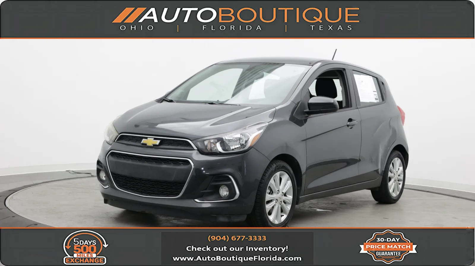 Gray 2017 Chevrolet Spark LT for sale in Jacksonville, FL