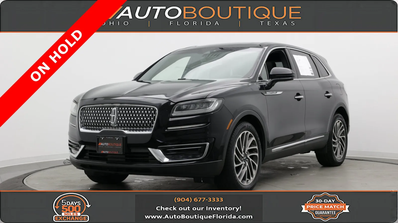 Black 2019 Lincoln Nautilus Reserve for sale in Jacksonville, FL