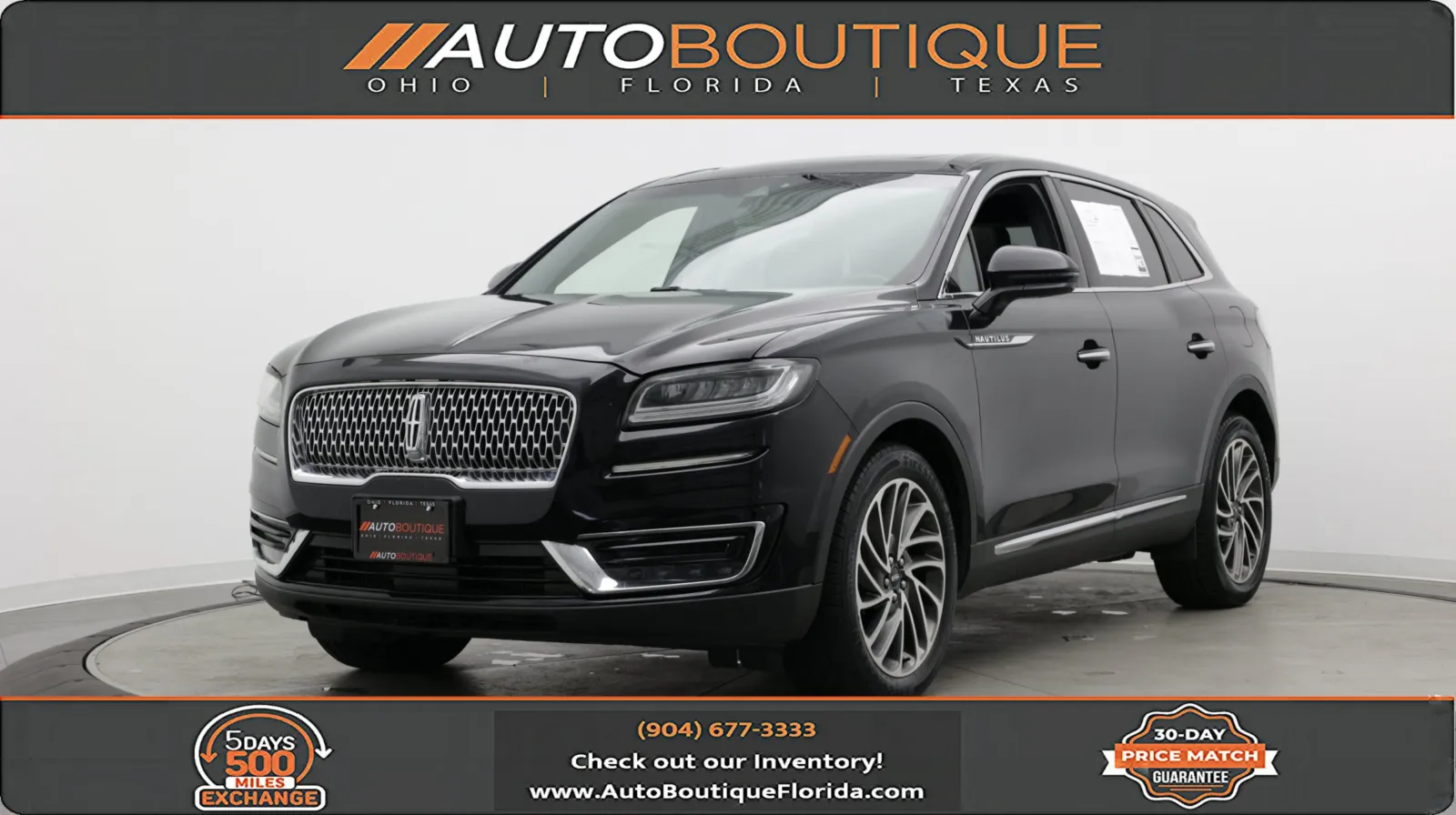 Black 2019 Lincoln Nautilus Reserve for sale in Jacksonville, FL
