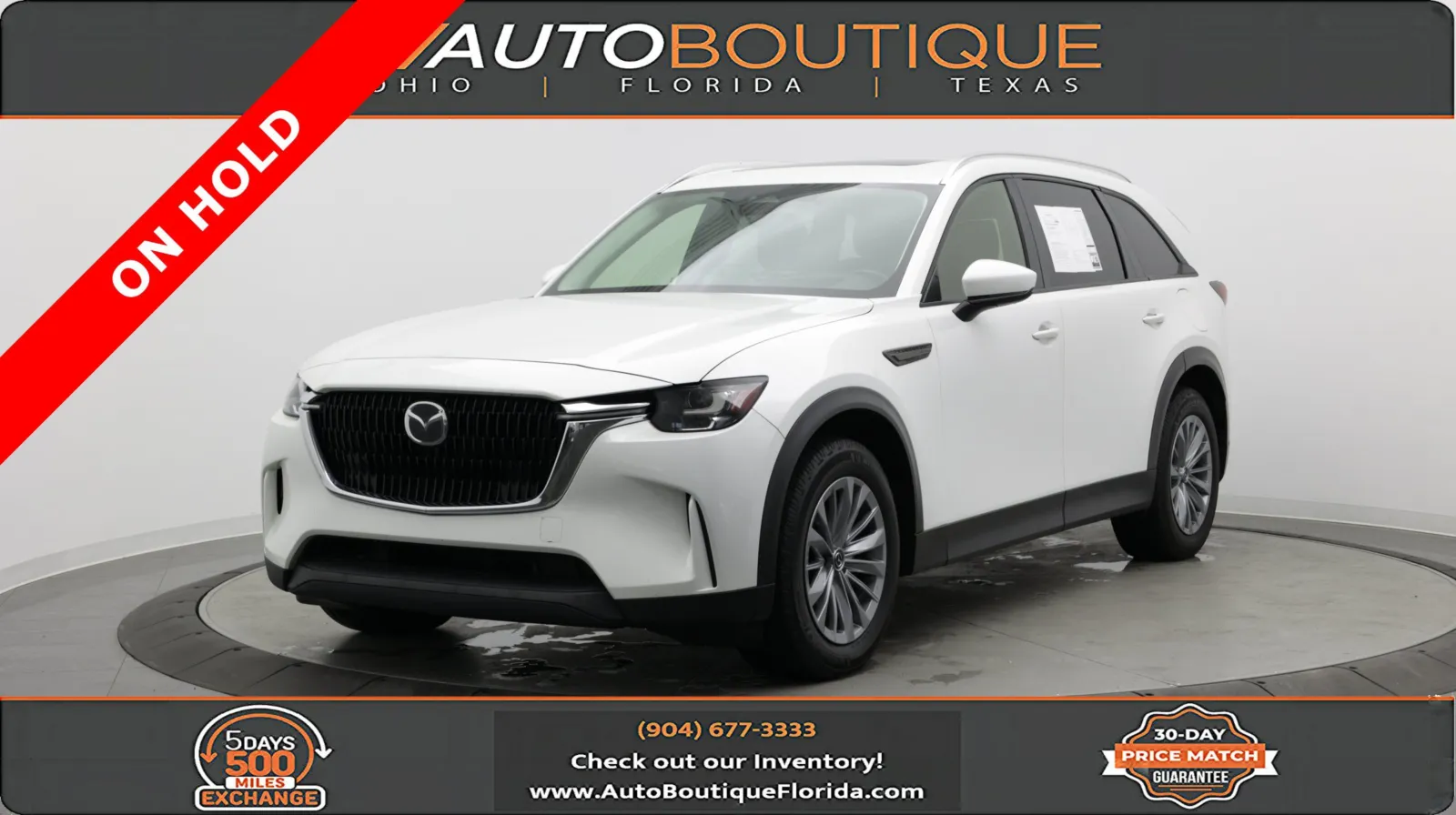 White 2024 Mazda CX-90 3.3 Turbo Preferred Plus for sale in Jacksonville, FL