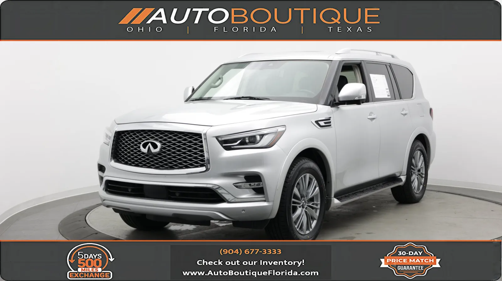 Silver 2021 INFINITI QX80 LUXE for sale in Jacksonville, FL