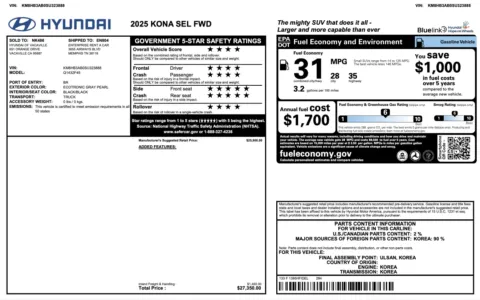 More photos of 2025 Hyundai Kona SEL at Auto Boutique Florida, FL