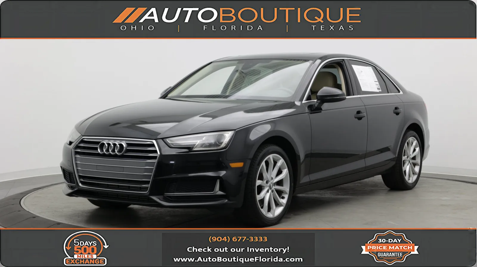 Black 2019 Audi A4 Premium for sale in Jacksonville, FL
