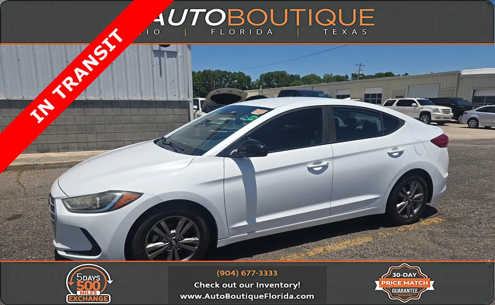 White 2017 Hyundai Elantra SE for sale in Jacksonville, FL