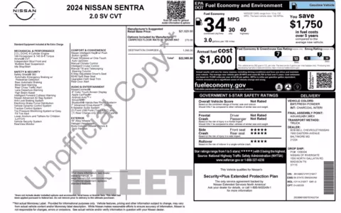 Photos of 2024 Nissan Sentra SV for sale in Jacksonville, FL at Auto Boutique Florida