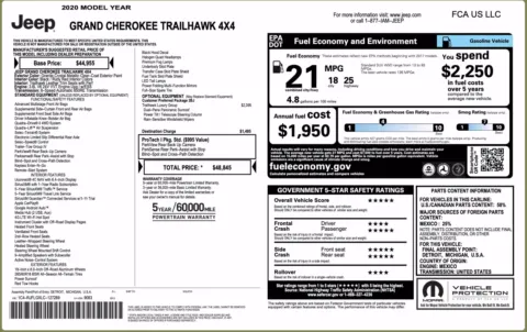 Photos of 2020 Jeep Grand Cherokee Trailhawk for sale in Jacksonville, FL at Auto Boutique Florida