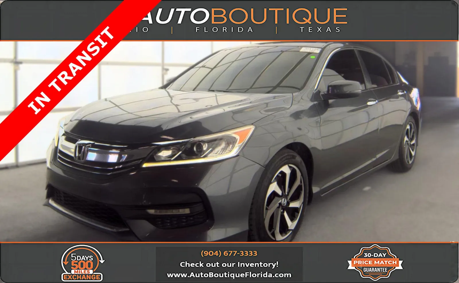 Black 2016 Honda Accord Sedan EX-L for sale in Jacksonville, FL