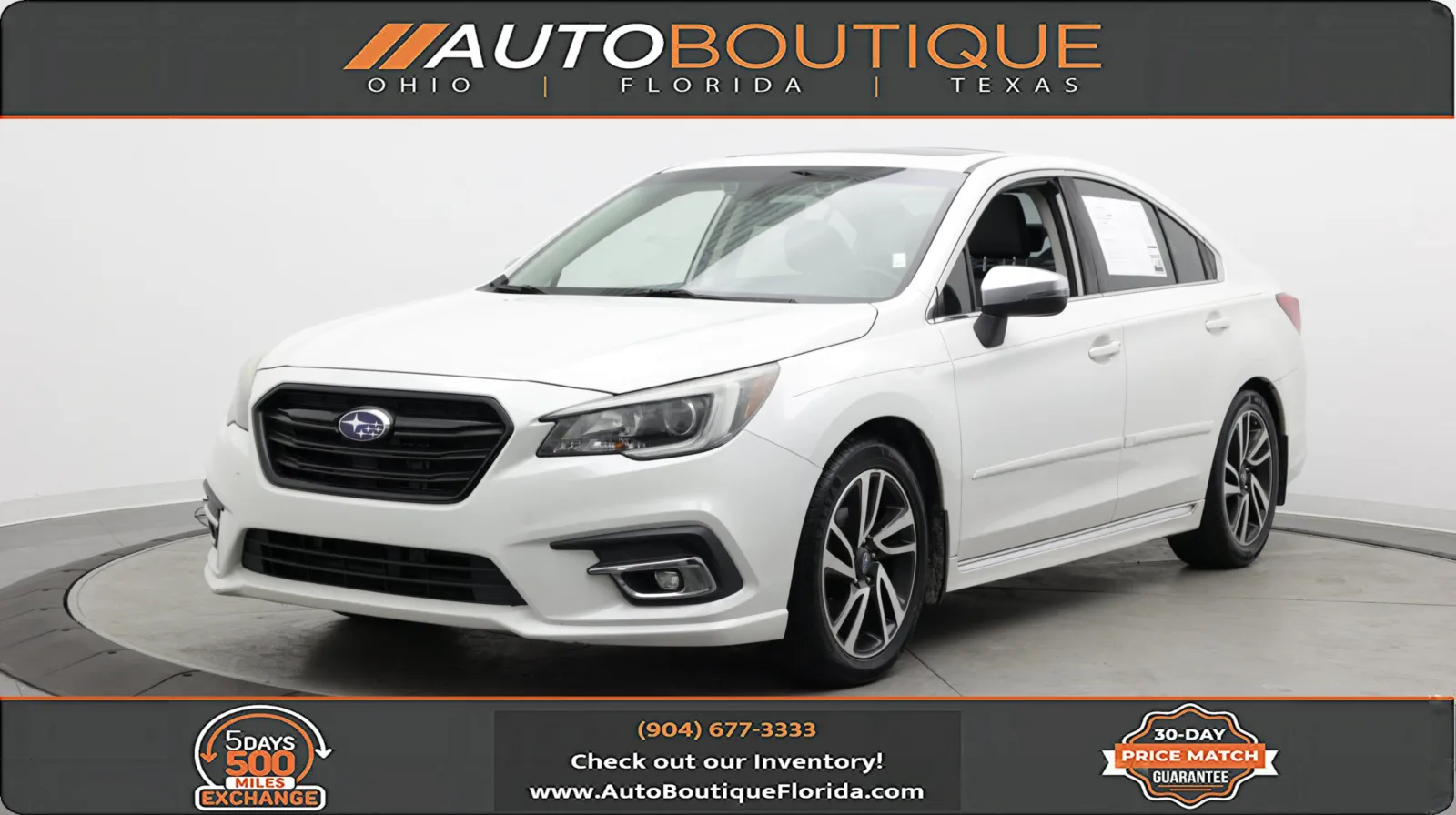 White 2019 Subaru Legacy Sport for sale in Jacksonville, FL