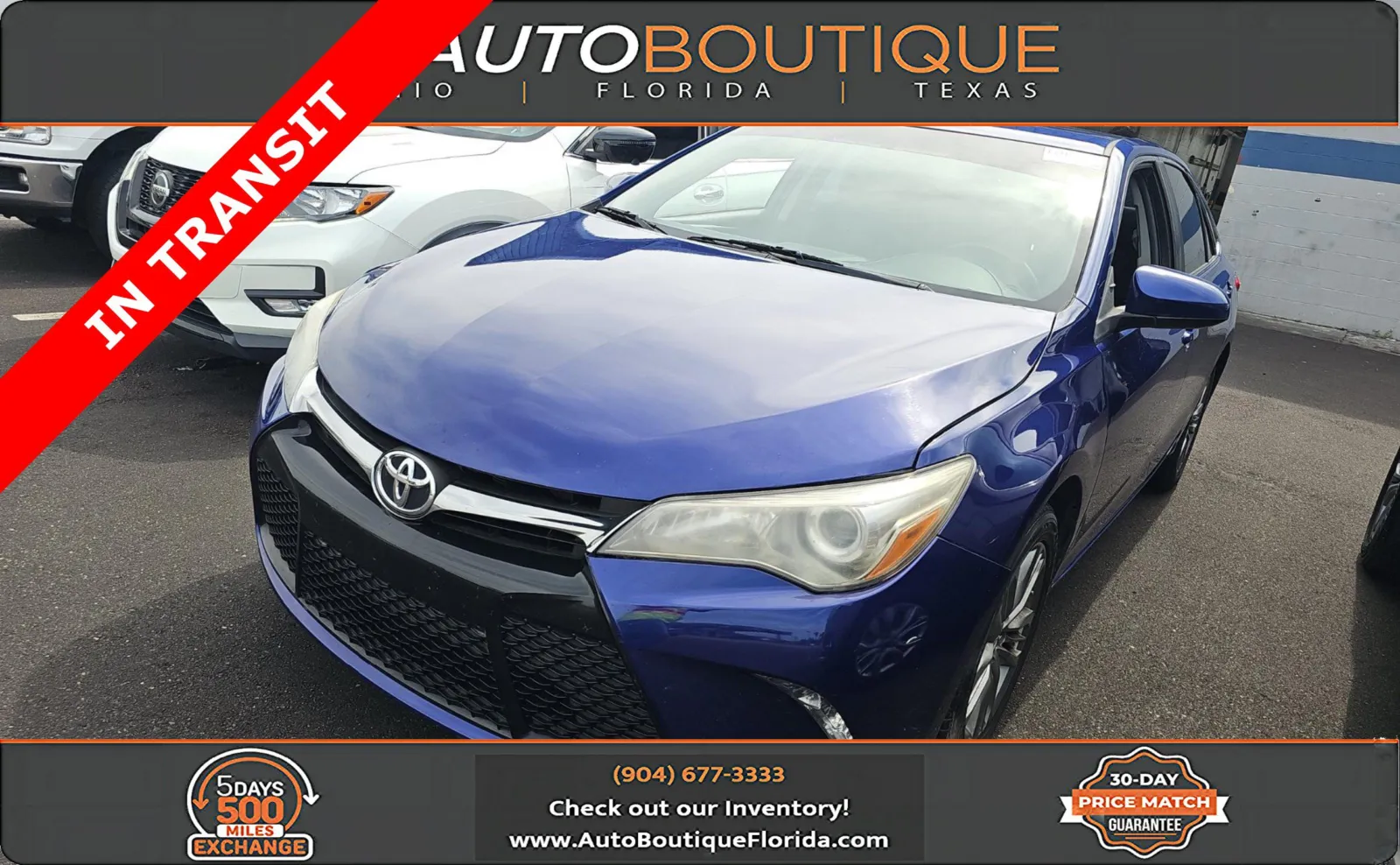 Blue 2015 Toyota Camry SE for sale in Jacksonville, FL