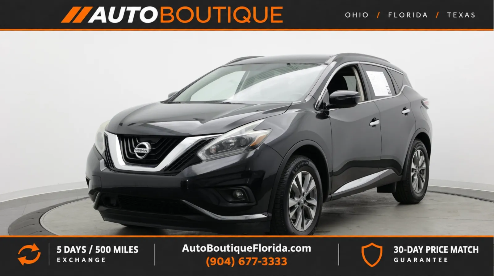 Black 2018 Nissan Murano SV for sale in Jacksonville, FL