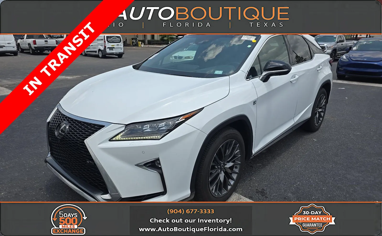 White 2017 Lexus RX 350 F Sport for sale in Jacksonville, FL